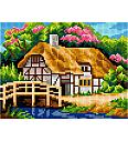Goblen set Kuća na potoku | 16,5 x 22cm