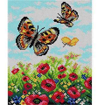 Goblen set Leptiri na polju maka | 22 x 27,5cm