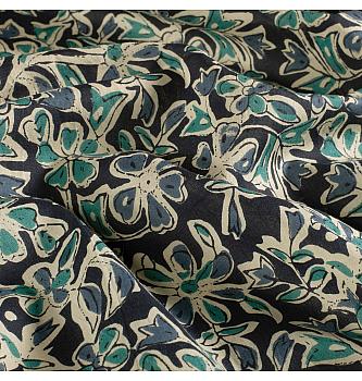Batist batik Cvjetni preplet | indigo | 100%CO