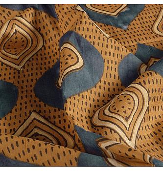 Batist batik Etno apstrakcija | oker | 100%CO