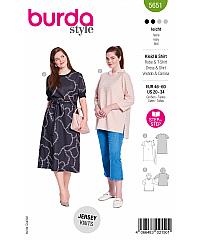 BURDA Kroj Haljina i duga majica s kapuljačom 5651