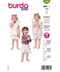 BURDA Kroj Komplet - bluza i kratke hlače sa volančićima 9190