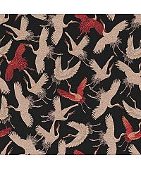 QT Jacquard Orientalni ždralovi | crna | 58%CO / 32%PL / 10%PC DG3088.522