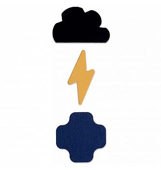 Fabpatch zakrpa Stretchdesign | crna/jeans/žuta