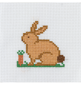 Goblen set Zec | križni bod | 10x10cm