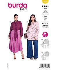 BURDA Kroj Bluza s detaljem na ramenima i naborima 5619