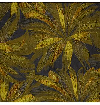 Jacquard Veliki cvjetovi | lureks | zlatna | 99%PL / 1%LU