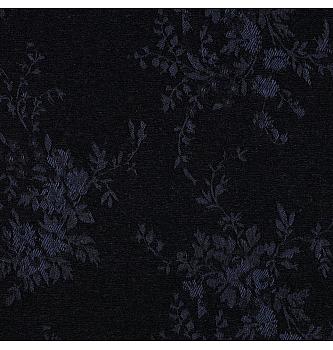 Pliš Jacquard Buket | crna | 50%CO / 50%PL