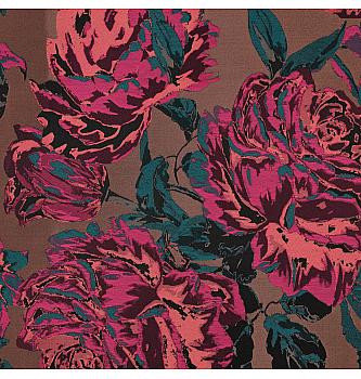 Jacquard Veliki božuri | grimizna | 100%PL