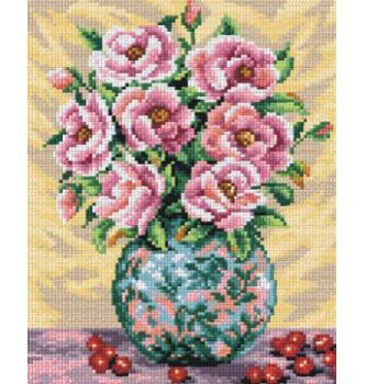 Goblen Ružičaste ruže u vazi | 24x30 cm