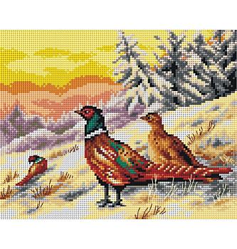 Goblen Obitelj fazana | 24x30 cm