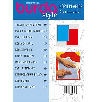 Kopirni papir BURDA | crvene i plave boje | 83x57cm | 2 kom