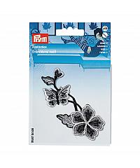 PRYM Prišivak Crni cvijet s leptirom 926534