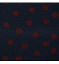 Jacquard pletenina Točke |tamnoplava/crvena | 70%PL / 15%VI / 10%CO / 5%EL
