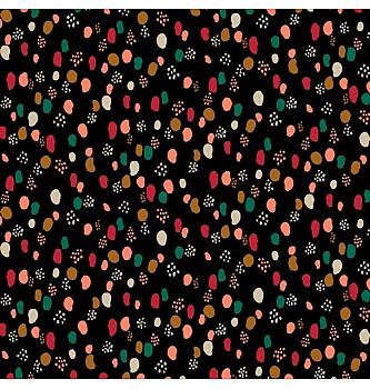 Jersey Točke sa šljokicama |crna | 95%CO / 5%EL