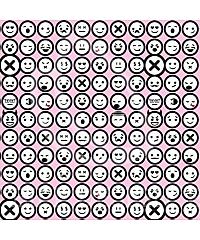 KH Group Jersey Emotikoni | roza | 95%CO / 5%EL B119-80555