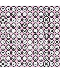 KH Group Jersey Emotikoni | roza | 95%CO / 5%EL B119-80555