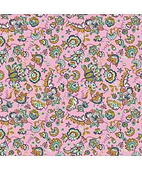 Verhees Popelin Paisley cvijeće | svijetlo roza | 100%CO 08233.007