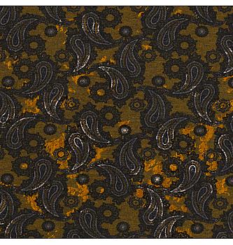Jersey flock Paisley | oker | 58%PL / 35%VI / 7%EL