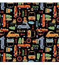 GOTS felpa Cesta | crna | digitalni tisak | 95%CO / 5%EL
