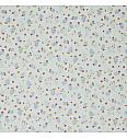 Popelin Cvjetići glitter | bijela | 100%CO