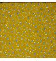 Popelin Cvjetići glitter | senf | 100%CO