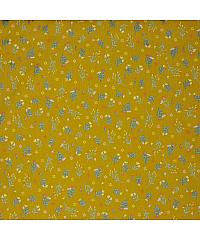 Verhees Popelin Cvjetići glitter | senf | 100%CO 08798.007