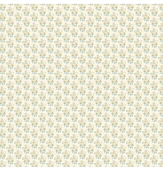 Patchwork tkanina Bluebird Snowdrop pressed flower | 110cm