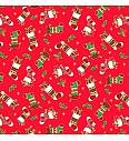 Patchwork tkanina Merry stocking red | 110cm