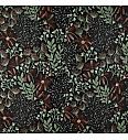 Jacquard Biljke | obostrani | crna | 100%PL