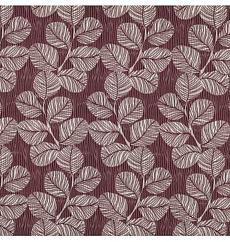 Popelin s premazom Lišće | bordo | 80%CO / 20%PC