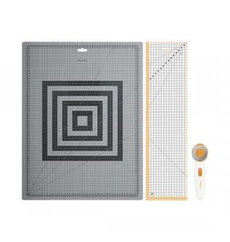 Patchwork komplet: podloga A2,nož 45mm i ravnalo 15x60 cm