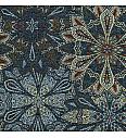 Jacquard Ornamentalno cvijeće | plava | 80%PL / 20%CO