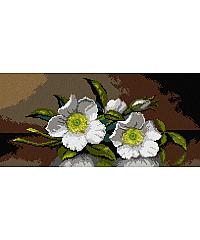 ORCHIDEA Gobelin Bijele Cherokee ruže | Martin Johnson Heade | 24x51cm 3565J