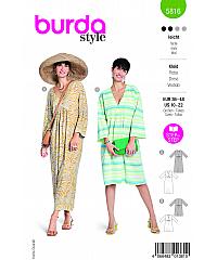 BURDA Kroj Opuštena haljina s V-izrezom 5816