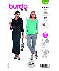 BURDA Kroj Elegantna majica s asimetričnim detaljem 5886