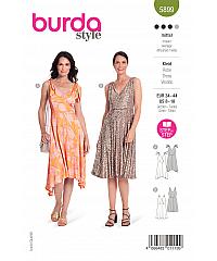 BURDA Kroj Elegantna ženska haljina bez rukava 5899