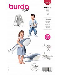 BURDA Kroj Igračka Zeko i kit 6044
