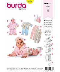 BURDA Kroj Udoban komplet odjeće za bebe 9636
