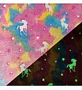 Mikroflis Glow In The Dark | Jednorozi | multicolor | 100%PL