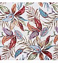 Jacquard Šareno lišće | bijela | 55%CO / 45%PL