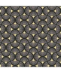 QT Jacquard Art deko | metalik | crna/zlatna | 45%PL / 35%PC / 20%CO DJ8805.695
