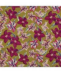 Verhees Pamučni saten Hibiskus | tanji | oker | digitalni tisak | 100%CO 07007.002