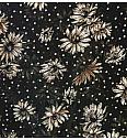 Šifon Cvijeće i točke | crna | 100%PL