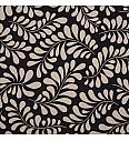 Jacquard Elegantno lišće | crna | 48%CO / 36%PL / 16%PC