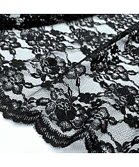 Ltex Elastična čipka Cvjetni preplet | crna | 65%CO / 35%PA 80124.000