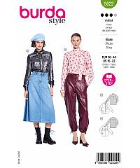 BURDA Kroj Bluza sa dvije varijante ovratnika 5622