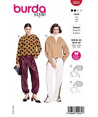 BURDA Kroj Kratki pulover spuštenih ramena 5623