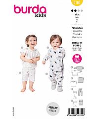 BURDA Kroj Udoban komplet za bebe i malu djecu 9186