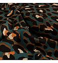 Viskozni popelin Leopard | petrolej | 100%VI